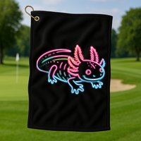 Axolotl Animal Pop Art Cute Axolotl Lover Golf Towel
