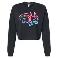 Axolotl Animal Pop Art Cute Axolotl Lover Cropped Pullover Crew