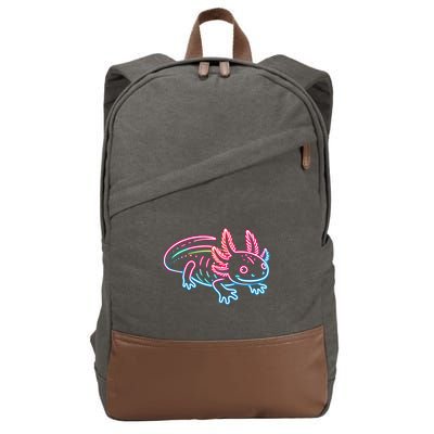 Axolotl Animal Pop Art Cute Axolotl Lover Cotton Canvas Backpack