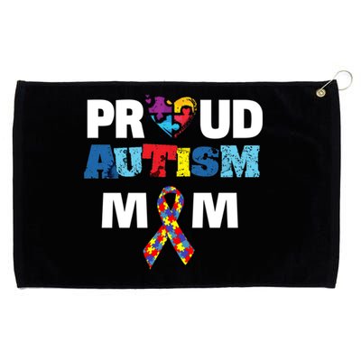 Autism Awareness Proud Mom Gift Proud Autism Mom Funny Gift Meaningful Gift Grommeted Golf Towel