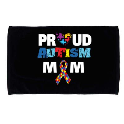 Autism Awareness Proud Mom Gift Proud Autism Mom Funny Gift Meaningful Gift Microfiber Hand Towel