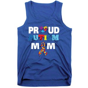 Autism Awareness Proud Mom Gift Proud Autism Mom Funny Gift Meaningful Gift Tank Top