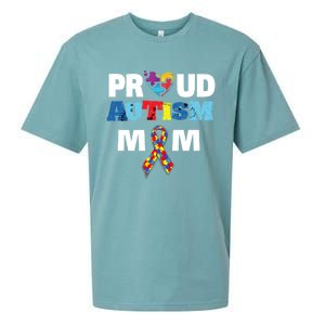 Autism Awareness Proud Mom Gift Proud Autism Mom Funny Gift Meaningful Gift Sueded Cloud Jersey T-Shirt