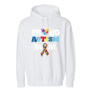 Autism Awareness Proud Mom Gift Proud Autism Mom Funny Gift Meaningful Gift Garment-Dyed Fleece Hoodie