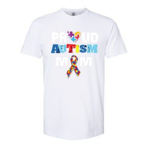 Autism Awareness Proud Mom Gift Proud Autism Mom Funny Gift Meaningful Gift Softstyle CVC T-Shirt