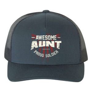 Awesome Aunt Proud Soldier Patriotic America Veteran's Day Cute Gift Yupoong Adult 5-Panel Trucker Hat