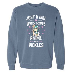 Anime And Pickles Gifts For Daughter And Girls Garment-Dyed Sweatshirt