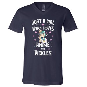 Anime And Pickles Gifts For Daughter And Girls V-Neck T-Shirt