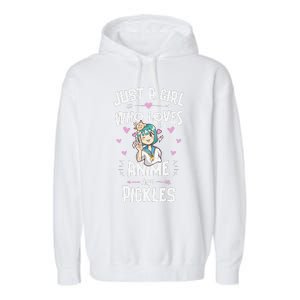 Anime And Pickles Gifts For Daughter And Girls Garment-Dyed Fleece Hoodie