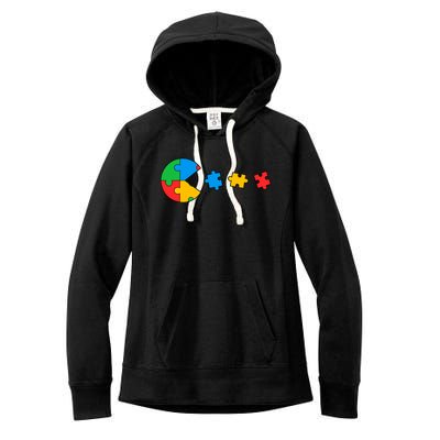 Autism Awareness Puzzles Funny Women's Fleece Hoodie