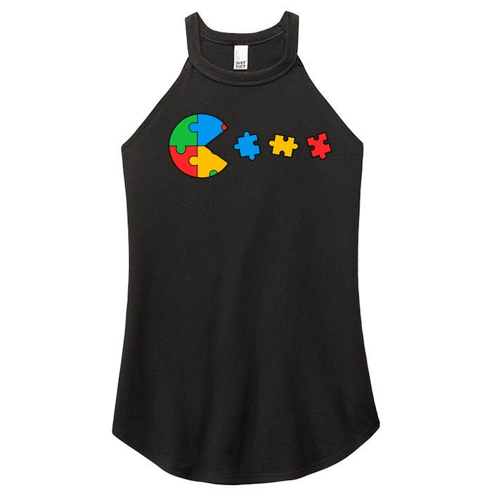 Autism Awareness Puzzles Funny Women’s Perfect Tri Rocker Tank