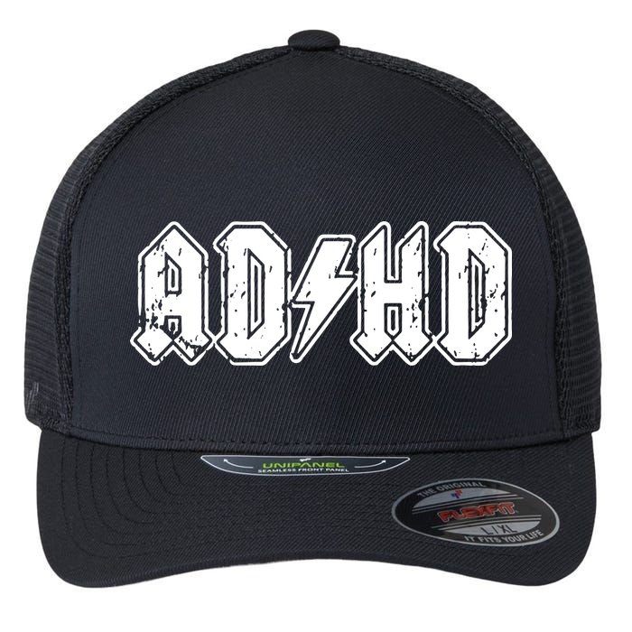 ADHD ADD Parody Rock And Roll Entourage Music Funny Flexfit Unipanel Trucker Cap
