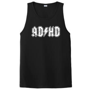 ADHD ADD Parody Rock And Roll Entourage Music Funny PosiCharge Competitor Tank