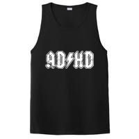 ADHD ADD Parody Rock And Roll Entourage Music Funny PosiCharge Competitor Tank