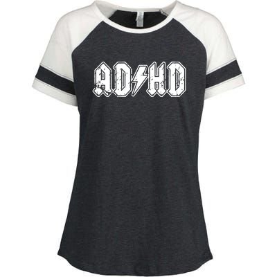 ADHD ADD Parody Rock And Roll Entourage Music Funny Enza Ladies Jersey Colorblock Tee