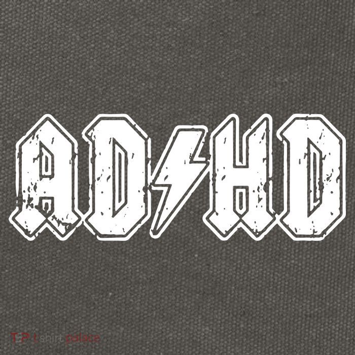 ADHD ADD Parody Rock And Roll Entourage Music Funny Cotton Canvas Backpack