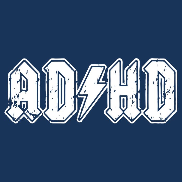 ADHD ADD Parody Rock And Roll Entourage Music Funny 7-Panel Snapback Hat