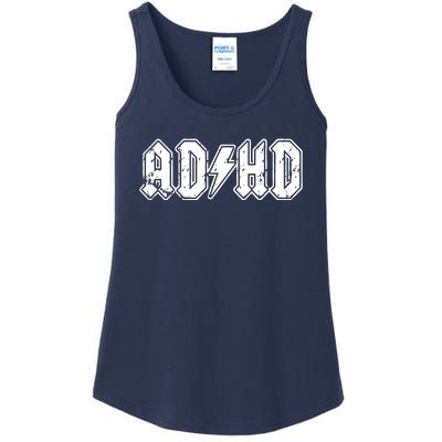 ADHD ADD Parody Rock And Roll Entourage Music Funny Ladies Essential Tank