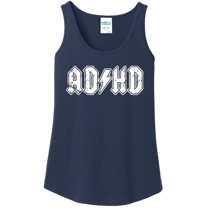 ADHD ADD Parody Rock And Roll Entourage Music Funny Ladies Essential Tank