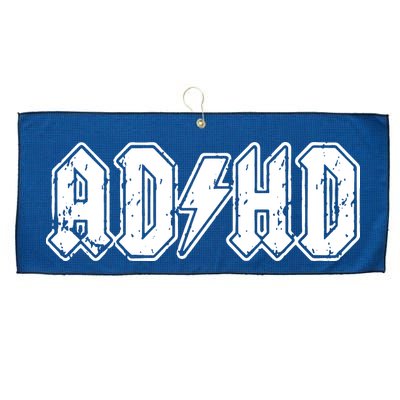 ADHD ADD Parody Rock And Roll Entourage Music Funny Large Microfiber Waffle Golf Towel