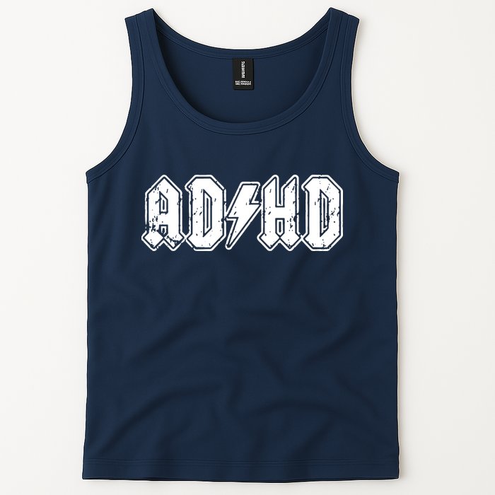 ADHD ADD Parody Rock And Roll Entourage Music Funny Tank Top