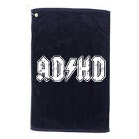 ADHD ADD Parody Rock And Roll Entourage Music Funny Golf Towel
