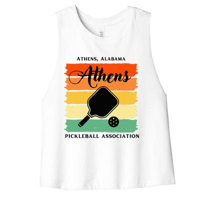 Athens Alabama Pickleball Association Women's Racerback Cropped Tank