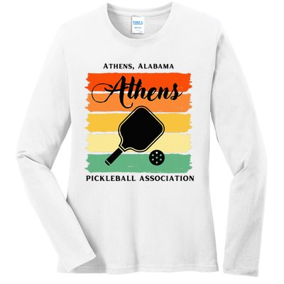 Athens Alabama Pickleball Association Ladies Long Sleeve Shirt