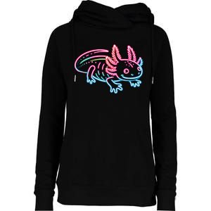 Axolotl Animal Pop Art Cute Axolotl Lover Womens Funnel Neck Pullover Hood