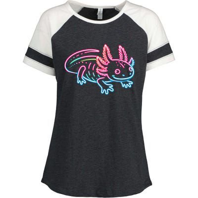 Axolotl Animal Pop Art Cute Axolotl Lover Enza Ladies Jersey Colorblock Tee