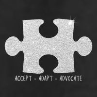 Autism Awareness Puzzle Accept Adapt Advocate 7 Panel Mesh Trucker Snapback Hat