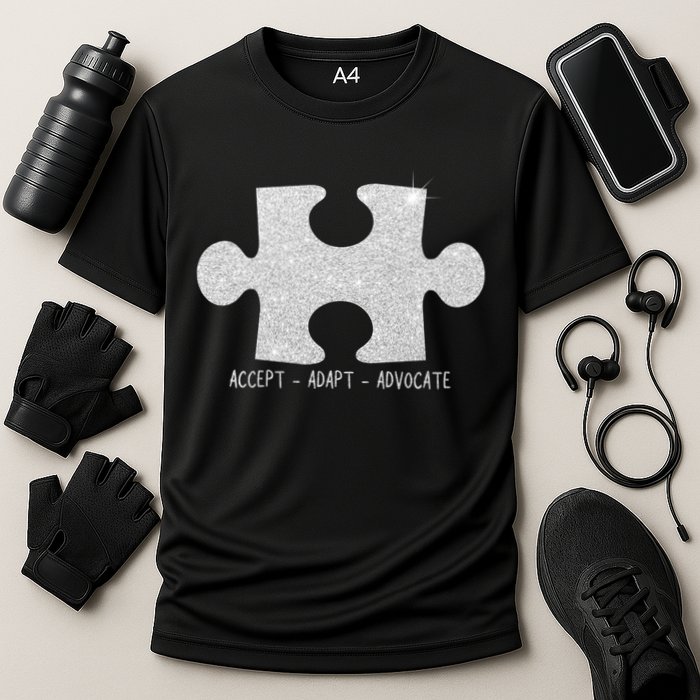 Autism Awareness Puzzle Accept Adapt Advocate Performance Shirt
