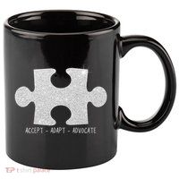 Autism Awareness Puzzle Accept Adapt Advocate 11oz C Handle Ceramic Mug