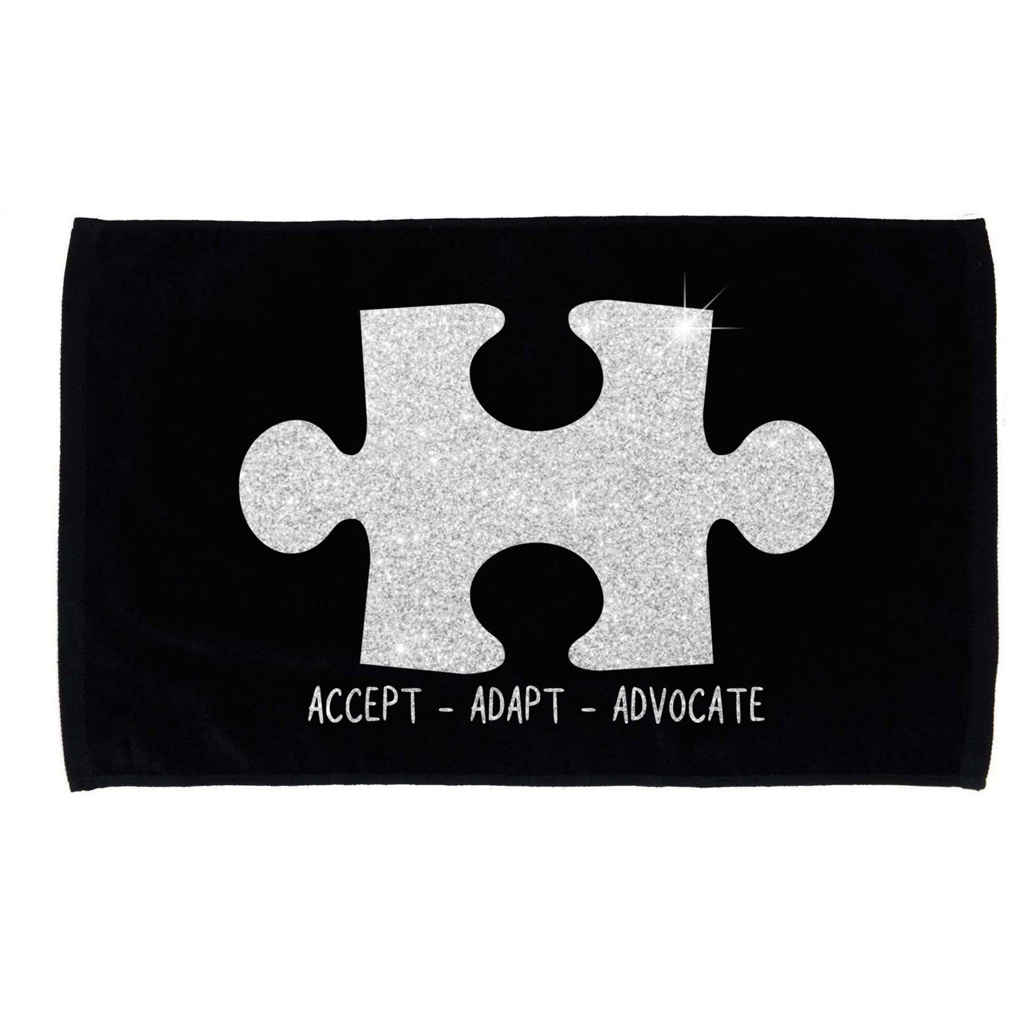 Autism Awareness Puzzle Accept Adapt Advocate Microfiber Hand Towel