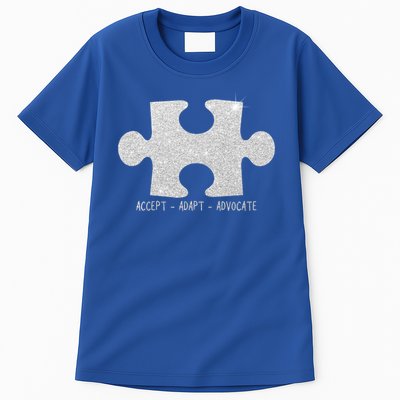 Autism Awareness Puzzle Accept Adapt Advocate Tall T-Shirt