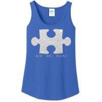 Autism Awareness Puzzle Accept Adapt Advocate Ladies Essential Tank