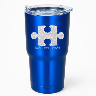 Autism Awareness Puzzle Accept Adapt Advocate Tumbler