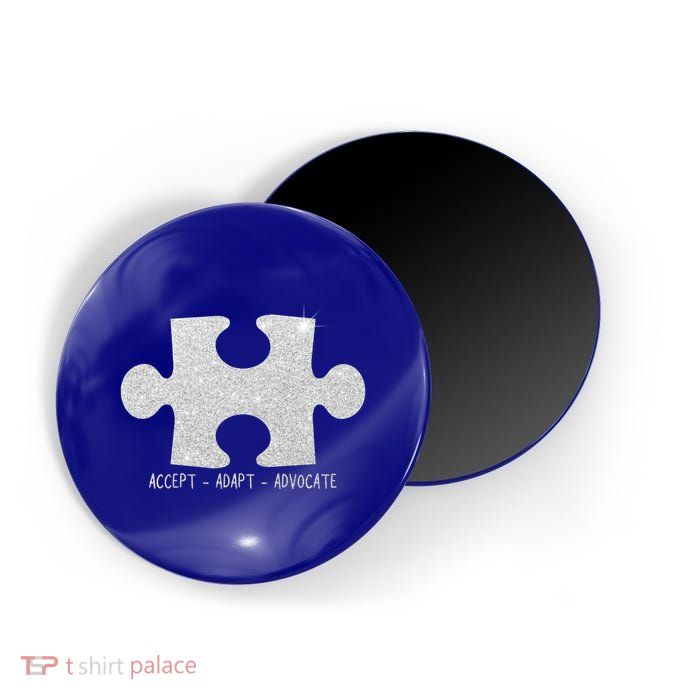 Autism Awareness Puzzle Accept Adapt Advocate Magnet