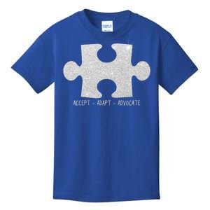 Autism Awareness Puzzle Accept Adapt Advocate Kids T-Shirt