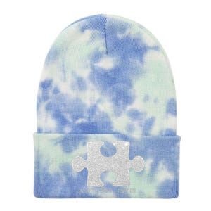 Autism Awareness Puzzle Accept Adapt Advocate Tie Dye 12in Knit Beanie