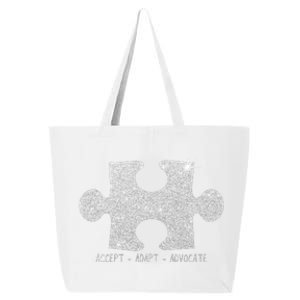 Autism Awareness Puzzle Accept Adapt Advocate 25L Jumbo Tote