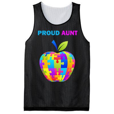 Autism Awareness Proud Aunt; Auntie; Mesh Reversible Basketball Jersey Tank