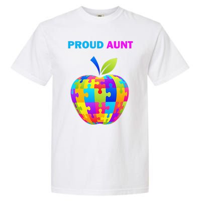 Autism Awareness Proud Aunt; Auntie; Garment-Dyed Heavyweight T-Shirt