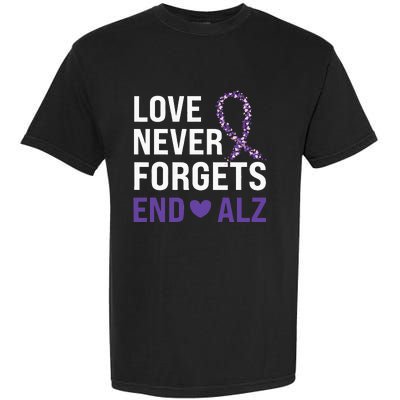 Alzheimer's Awareness Purple Ribbon Dementia Mom Dad Grandpa Garment-Dyed Heavyweight T-Shirt