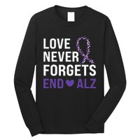 Alzheimer's Awareness Purple Ribbon Dementia Mom Dad Grandpa Long Sleeve Shirt