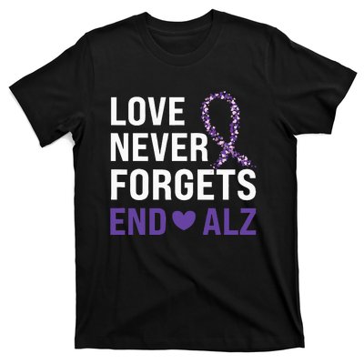 Alzheimer's Awareness Purple Ribbon Dementia Mom Dad Grandpa T-Shirt