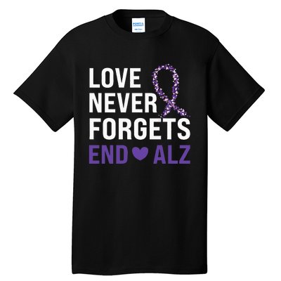 Alzheimer's Awareness Purple Ribbon Dementia Mom Dad Grandpa Tall T-Shirt