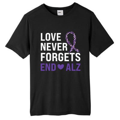 Alzheimer's Awareness Purple Ribbon Dementia Mom Dad Grandpa Tall Fusion ChromaSoft Performance T-Shirt