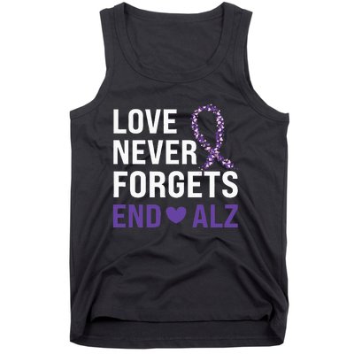 Alzheimer's Awareness Purple Ribbon Dementia Mom Dad Grandpa Tank Top