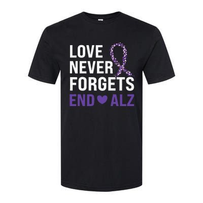 Alzheimer's Awareness Purple Ribbon Dementia Mom Dad Grandpa Softstyle CVC T-Shirt